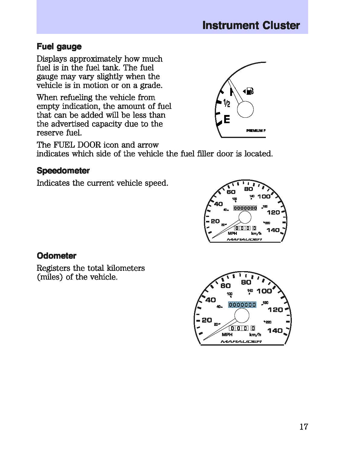 2003 Mercury Marauder Owner's Manual | English