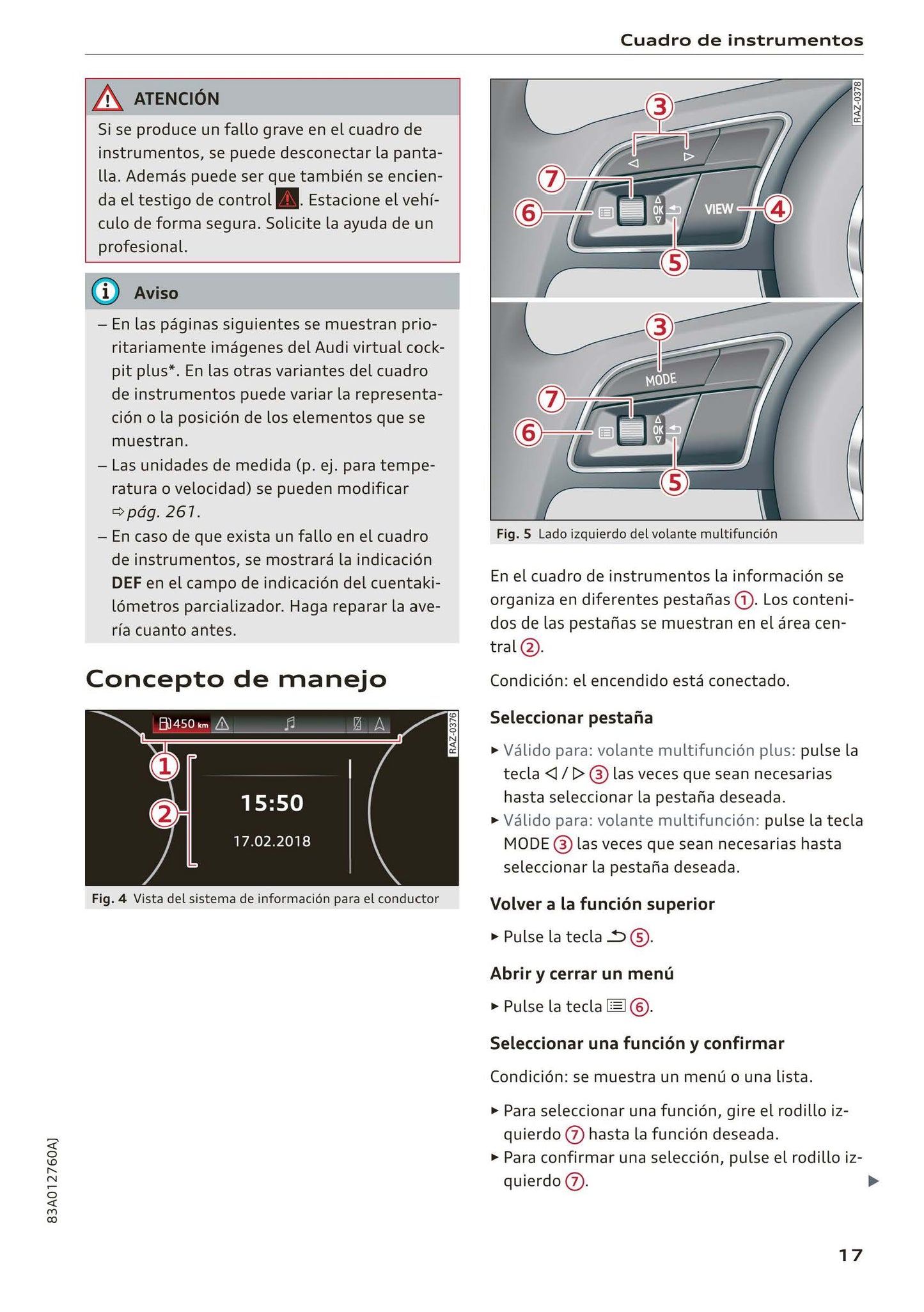 2018-2023 Audi Q3/Q3 Sportback/RS Q3/RS Q3 Sportback Owner's Manual | Spanish
