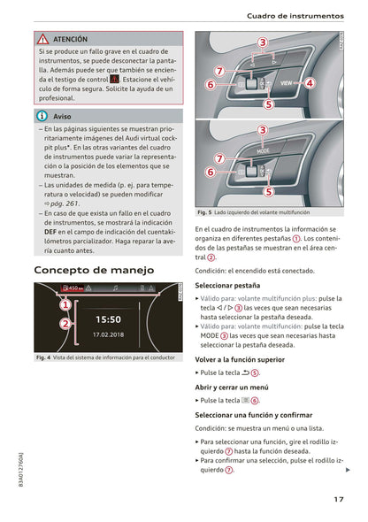 2018-2023 Audi Q3/Q3 Sportback/RS Q3/RS Q3 Sportback Owner's Manual | Spanish