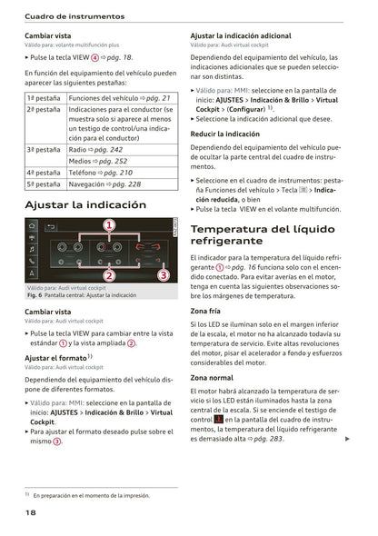 2018-2023 Audi Q3/Q3 Sportback/RS Q3/RS Q3 Sportback Owner's Manual | Spanish