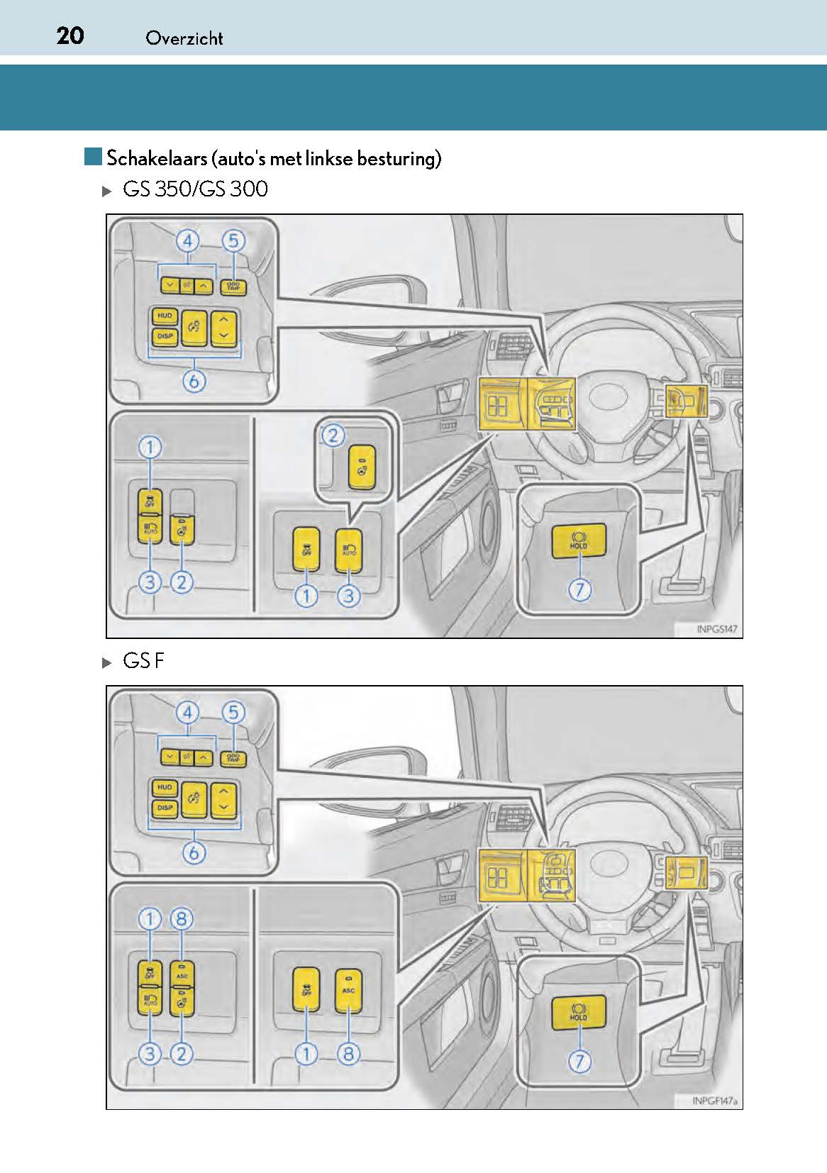 2017-2018 Lexus GS 300/GS 350/GS F Gebruikershandleiding | Nederlands