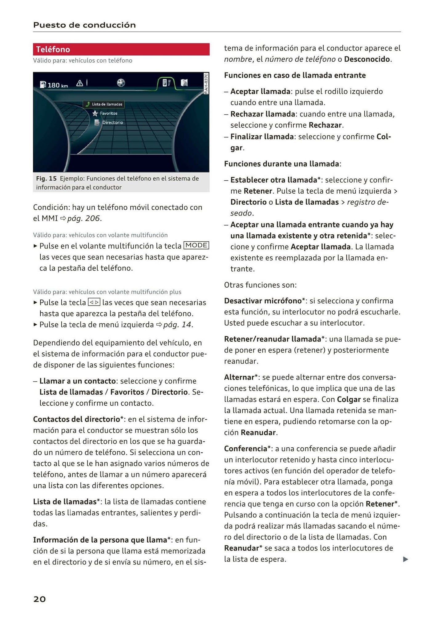 2015-2019 Audi A4 Manuel du propriétaire | Français