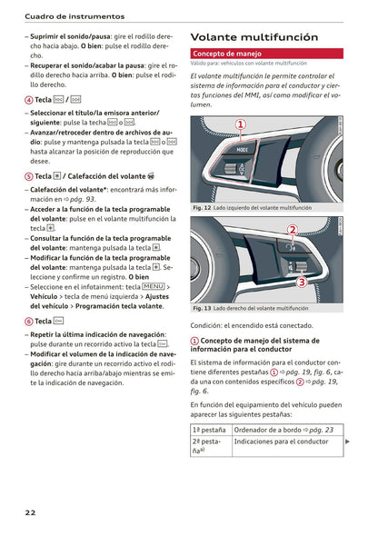 2017-2020 Audi A5/A5 Cabriolet/A5 Coupé/A5 Sportback/A5 Sportback g-tron Owner's Manual | Spanish