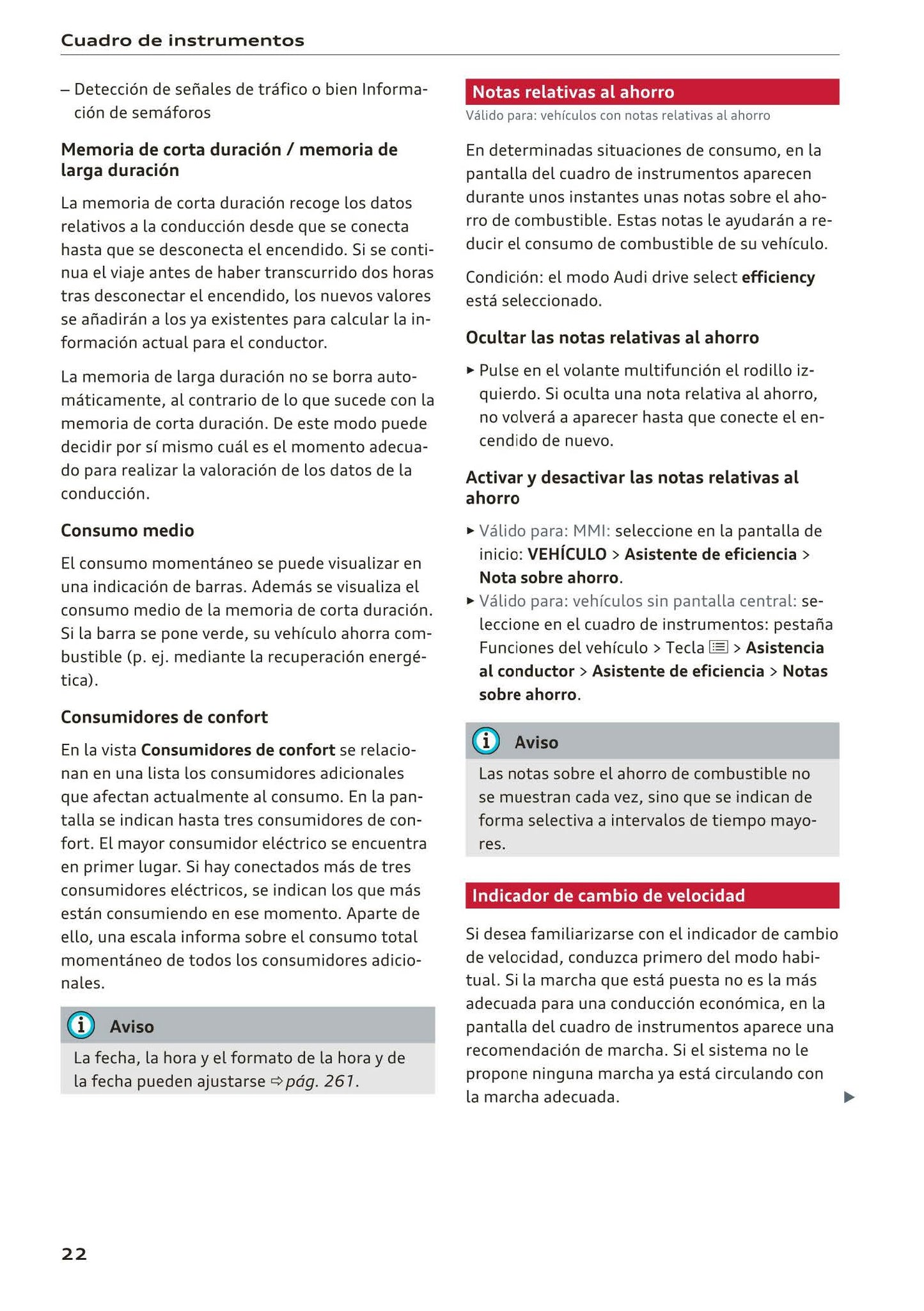 2018-2023 Audi Q3/Q3 Sportback/RS Q3/RS Q3 Sportback Owner's Manual | Spanish