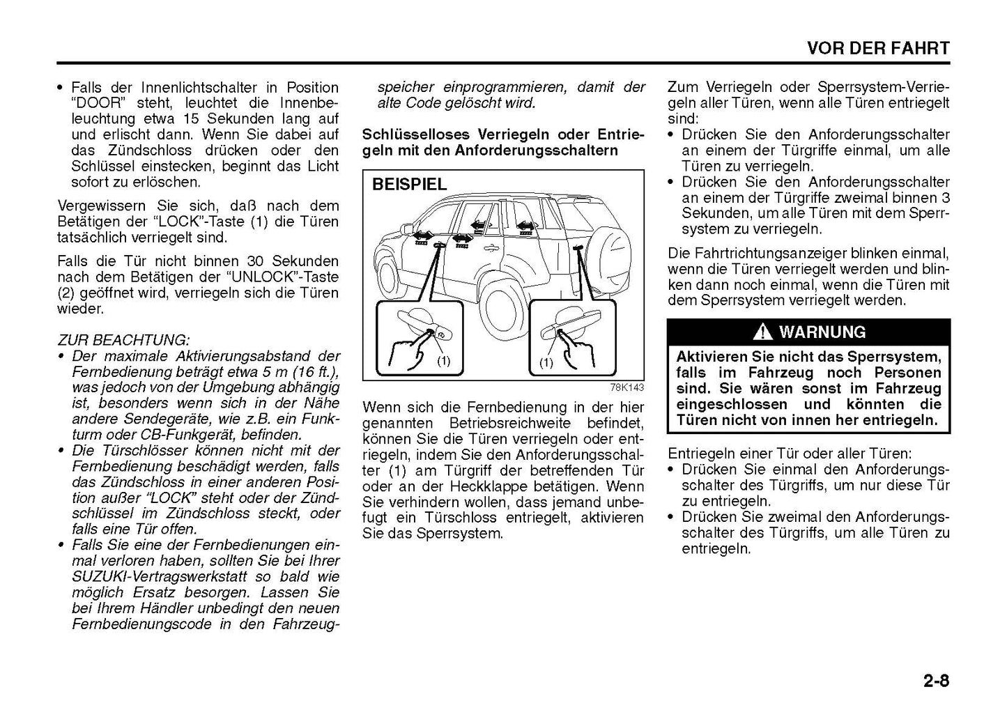2013-2014 Suzuki Grand Vitara Gebruikershandleiding | Duits