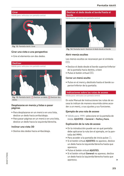 2018-2023 Audi Q3/Q3 Sportback/RS Q3/RS Q3 Sportback Owner's Manual | Spanish