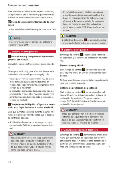 2017-2020 Audi A5/A5 Cabriolet/A5 Coupé/A5 Sportback/A5 Sportback g-tron Owner's Manual | Spanish