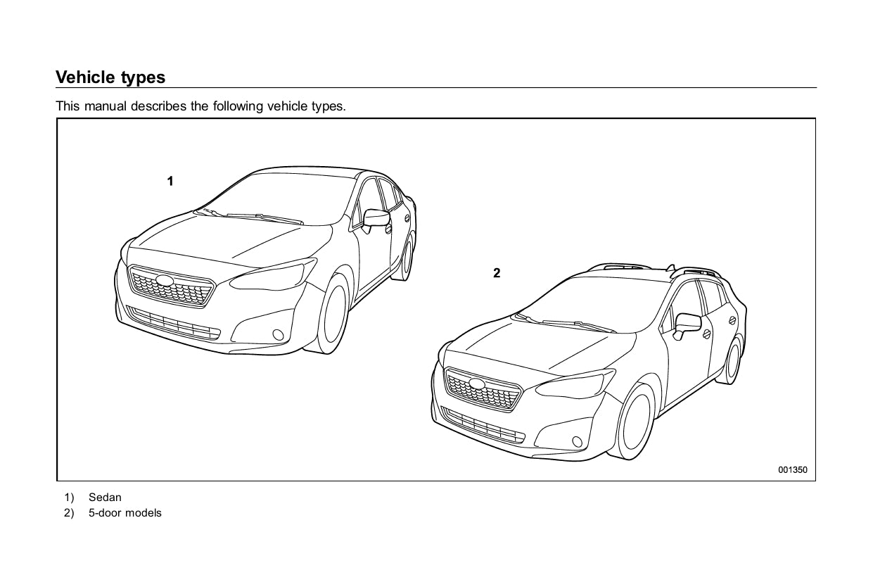 2017 Subaru Impreza Gebruikershandleiding | Engels